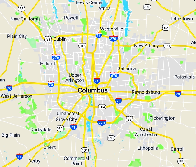 map of columbus